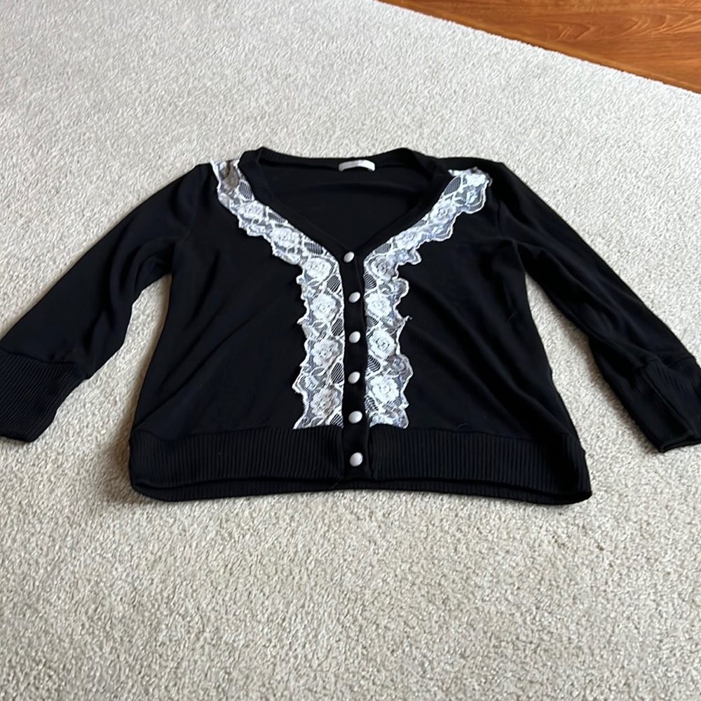 Just Ginger Button up sweater, super soft. Size Large but can fit Medium too